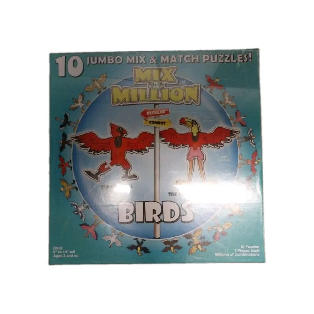 A Broader View BIRDS Jigsaw Puzzle 10 Jumbo Mix and Match Millions Of Combo's